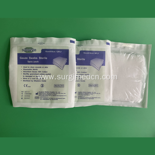 100% Cotton Medical Hemostatic Surgical Absorbent Gauze Swab